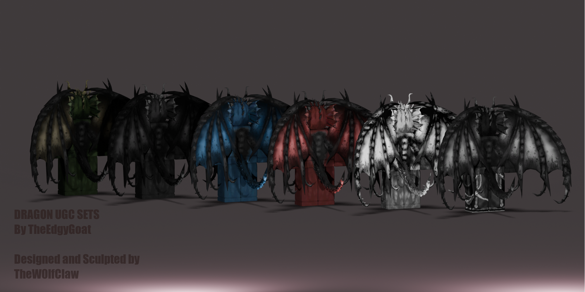 Roblox Dragon UGC Set - Back View